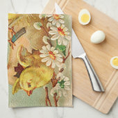 ヴィンテージ4チキンイースターホリデイ キッチンタオル (四つ折り)