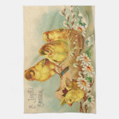 ヴィンテージ4チキンイースターホリデイ キッチンタオル (縦)