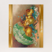 ヴィンテージ4チキンイースターホリデイ ジグソーパズル (縦)