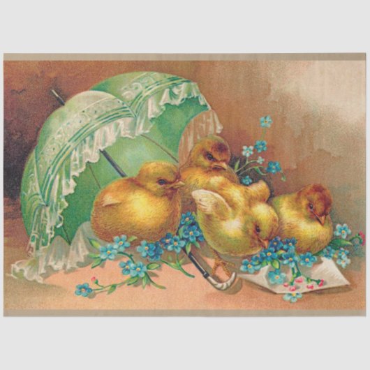 ヴィンテージ4チキンイースターホリデイ 薄葉紙 (正面)