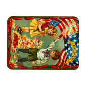 ヴィンテージ4日（7月） マグネット (横)