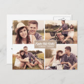 ヴィンテージ4枚フォトフレーム日付はがきを保存 案内ポストカード (正面/裏面)