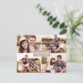 ヴィンテージ4枚フォトフレーム日付はがきを保存 案内ポストカード (スタンド正面)