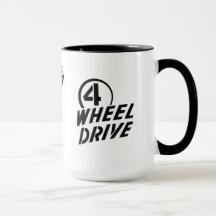 ヴィンテージ4輪駆動タイヤトラック2トーンマグ