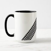 ヴィンテージ4輪駆動タイヤトラック2トーンマグ マグカップ (左)