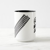 ヴィンテージ4輪駆動タイヤトラック2トーンマグ マグカップ (中央)