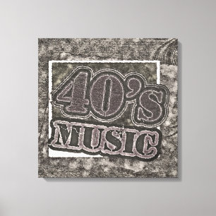 ヴィンテージ40の音楽 – キャンバスプリント