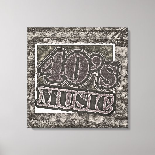ヴィンテージ40の音楽 – キャンバスプリント (正面)
