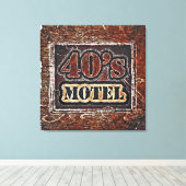 ヴィンテージ40ズモーテル – キャンバスプリント (インサイチュ (ウッドフロア))