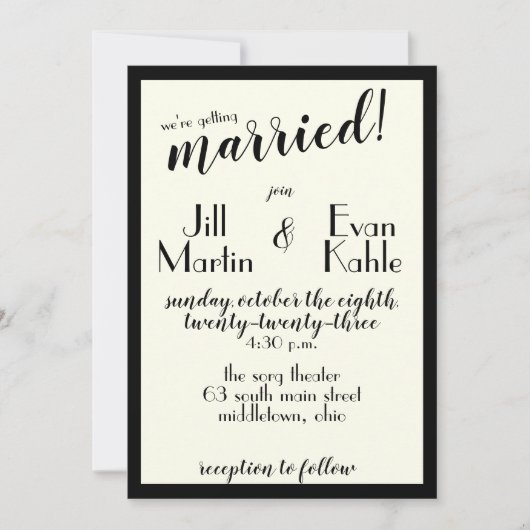 ヴィンテージ40人の映画の招待状 招待状 (正面)