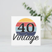 ヴィンテージ40歳の誕生日の日 カード (スタンド正面)