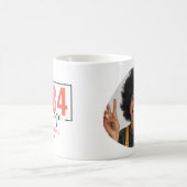 ヴィンテージ40歳の誕生日タイポグラフィ写真 コーヒーマグカップ (中央)