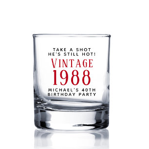 ヴィンテージ40歳の誕生日パーティー ウイスキーグラス