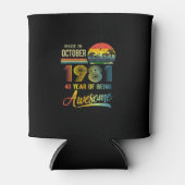 ヴィンテージ40歳の誕生日プレゼント1981年10月 缶クーラー (正面)