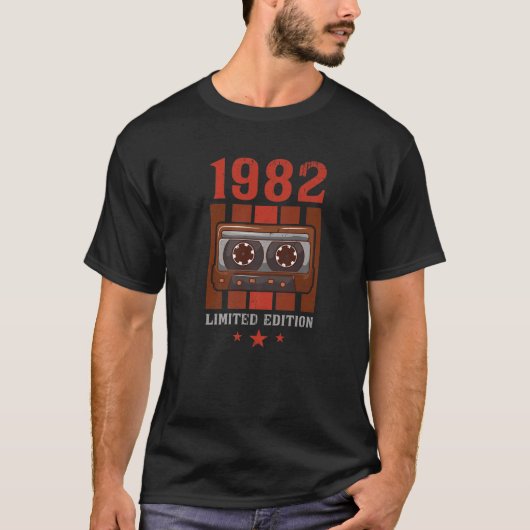 ヴィンテージ40歳の誕生日Tee年1982限定版 Tシャツ (正面)