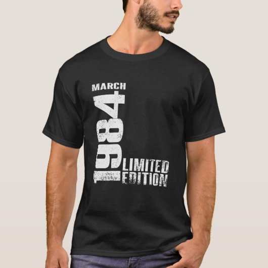 ヴィンテージ40誕生日I限定版1984年3月 Tシャツ (正面)
