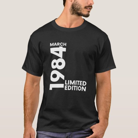 ヴィンテージ40誕生日I限定版1984年3月P Tシャツ (正面)