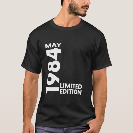 ヴィンテージ40誕生日I限定版1984年5月ロン Tシャツ (正面)