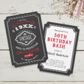 ヴィンテージ40、50、または60歳の誕生日パーティー招待状 招待状