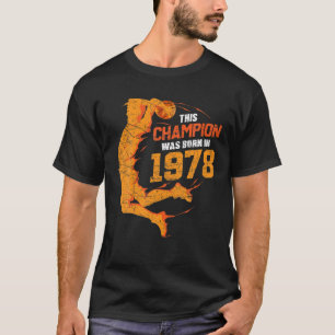 ヴィンテージ44位誕生日バスケットボール1978 動揺してB Tシャツ