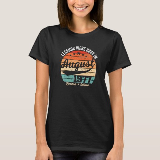ヴィンテージ45誕生日レジェンドが生まれ入ってい威厳があるた Tシャツ (正面)