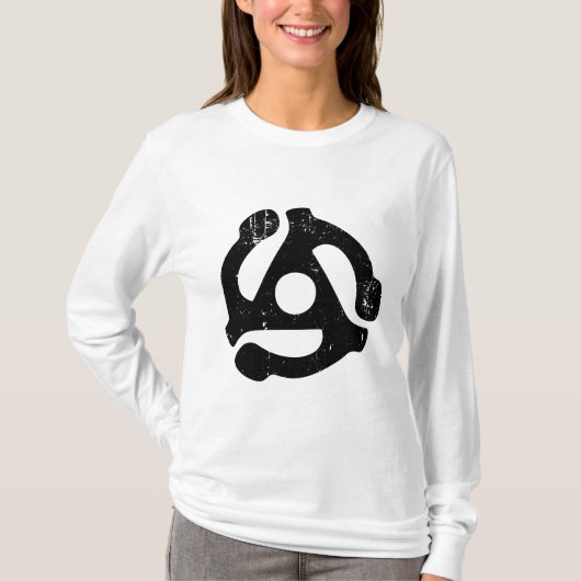 ヴィンテージ45録音アダプタギフト60sおよび70s音楽 tシャツ (正面)