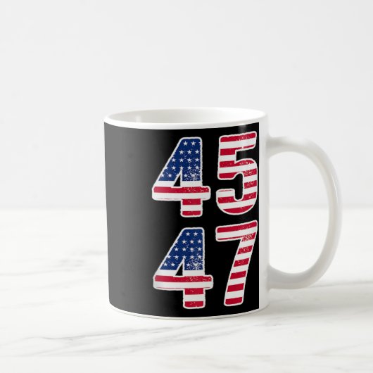 ヴィンテージ45 47平方トランプ2024選挙ギフトマン コーヒーマグカップ (右)