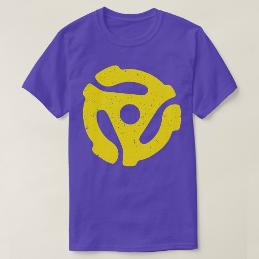 ヴィンテージ45 rpmビニールレコードアダプター音楽 tシャツ (デザイン正面)