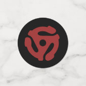 ヴィンテージ45 RPMビニールレコード紙吹雪-レトロ音楽 コンフェッティ (スモール正面)