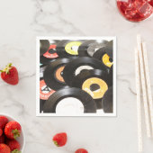 ヴィンテージ45 rpmレコード スタンダードカクテルナプキン (インサイチュ)