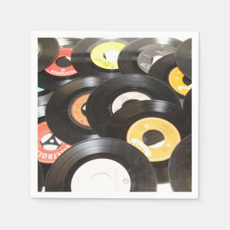 ヴィンテージ45 rpmレコード スタンダードカクテルナプキン