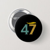 ヴィンテージ47トランプヘア1 缶バッジ (正面&裏面)