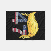 ヴィンテージ47切り毛 フリースブランケット (正面(横))