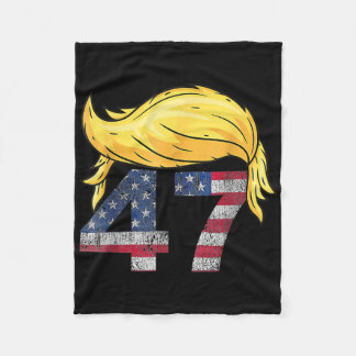 ヴィンテージ47切り毛 フリースブランケット