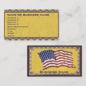 ヴィンテージ48スターアメリカ国旗の名刺 名刺 (正面/裏面)