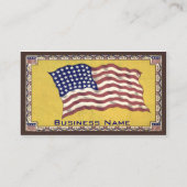 ヴィンテージ48スターアメリカ国旗の名刺 名刺 (裏面)