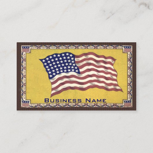 ヴィンテージ48スターアメリカ国旗の名刺 名刺 (裏面)