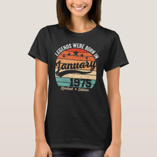 ヴィンテージ48誕生日レジェンドは生まれ1月に Tシャツ