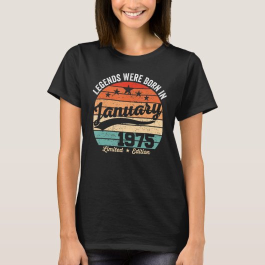 ヴィンテージ48誕生日レジェンドは生まれ1月に Tシャツ (正面)
