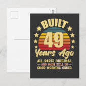 ヴィンテージ49歳の誕生日 面白い 49年前からある ポストカード (正面/裏面)