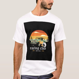 ヴィンテージ4x4オフロードレースクラブサンセットTシャツ Tシャツ