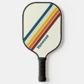 ヴィンテージ5ストライプ名 ピックルボールラケット (正面)