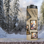 ヴィンテージ5フォトアルバムコラージクリスマス タンブラー