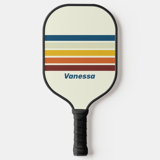 ヴィンテージ5個のストライピングと名前 ピックルボールラケット (正面)