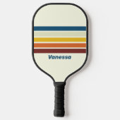 ヴィンテージ5個のストライピングと名前 ピックルボールラケット (裏面)