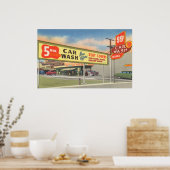 ヴィンテージ5分洗車機 ポスター (キッチン)