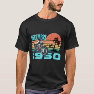 ヴィンテージ50のギフトバイクの夕日1950年12月 Tシャツ