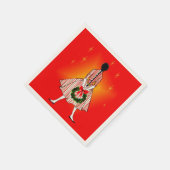 ヴィンテージ50のクリスマスガールパーティーナプキンス スタンダードカクテルナプキン (角)