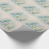 ヴィンテージ50のクリスマススノーカバー木の紙 ラッピングペーパー (角)