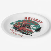 ヴィンテージ50のスタイルトラックのクリスマス ペーパープレート (アングル)